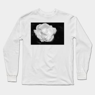 Heart Petal White Rose Long Sleeve T-Shirt